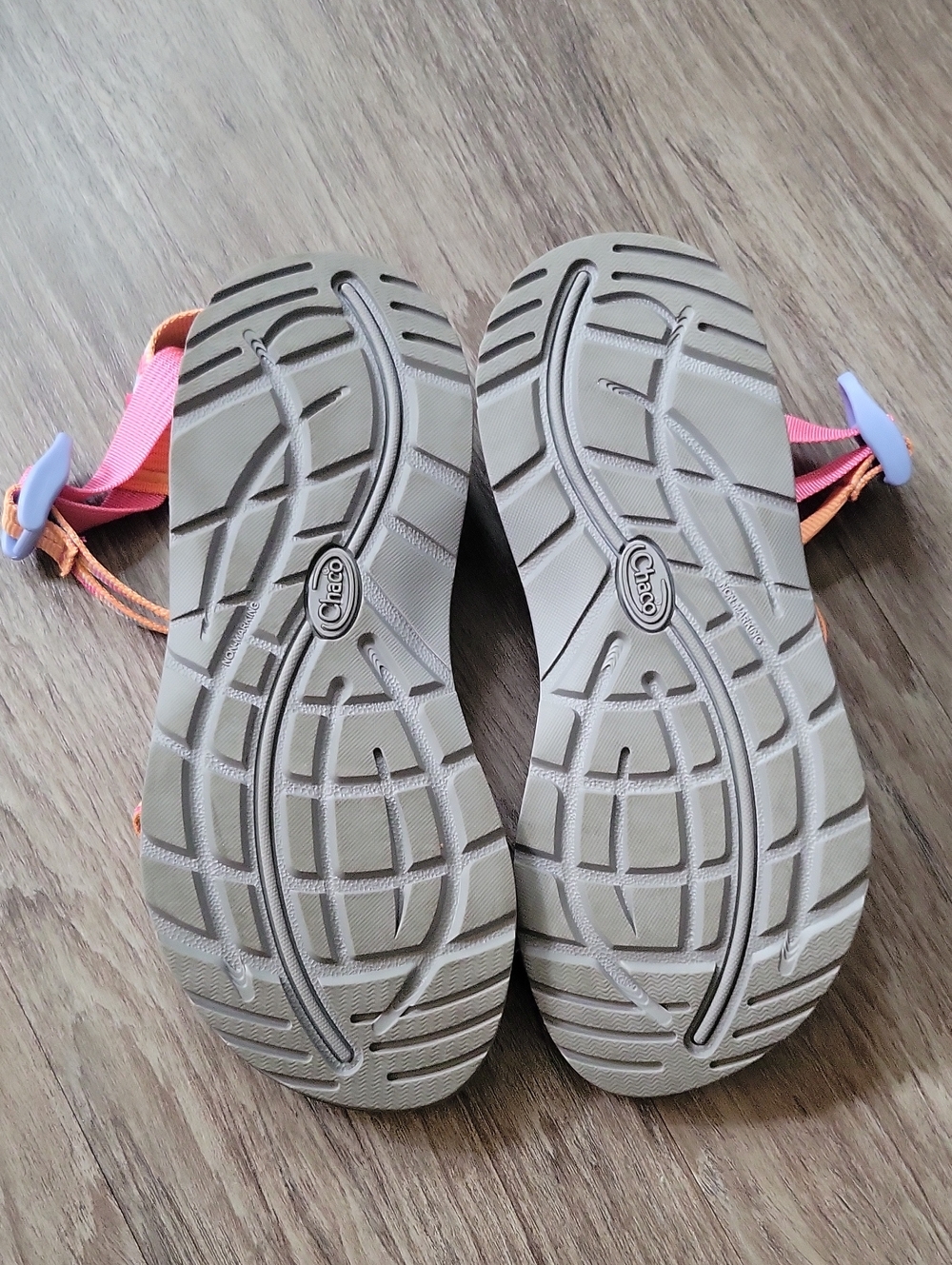 Chaco ZX2 Cloud Sandal Adjustable Straps Cushioned Rubber Sole Pink Orange 8 - Picture 6 of 11